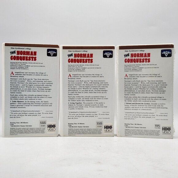 Alan Ayckbourns The Norman Conquests Trilogy VHS Set 1980 1 2 3 HBO Video - Picture 2 of 5